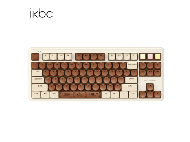 IKBC Godiva Theme Chocolate Wireless Mechanical Gaming Keyboard 87 Keys Bluetooth & 2.4G Wireless- TTC Blue Switch
