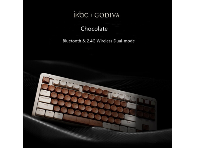 IKBC Godiva Theme Chocolate Wireless Mechanical Gaming Keyboard 87 Keys Bluetooth & 2.4G Wireless- TTC Red Switch
