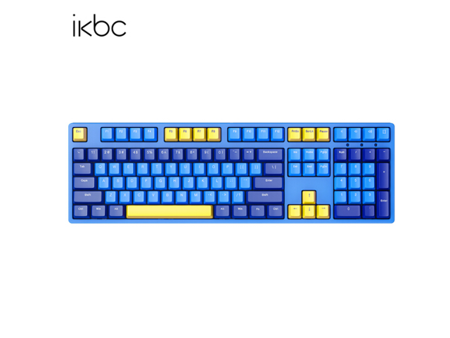 iKBC W210 DEEP SEA Theme 108 Keys Full Size Wireless Mechanical Keyboard with Cherry MX Brown Switch, PBT Double Shot Keycap, N-Key Rollover ( No.