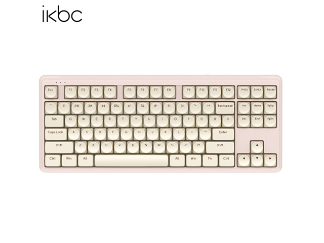 iKBC S300 Bluetooth & 2.4Ghz Wireless Dual-mode 87 Keys TKL Mechanical Gaming Keyboard with TTC Switch, PBT Double Shot Keycap, 6 Anti-ghosting.