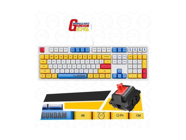 iKBC X GUNDAM RX-78-2 Limited Version Cherry MX Red 108 Keys 2.4Ghz Wireless Mechanical Keyboard( Mouse Pad is Not Included)
