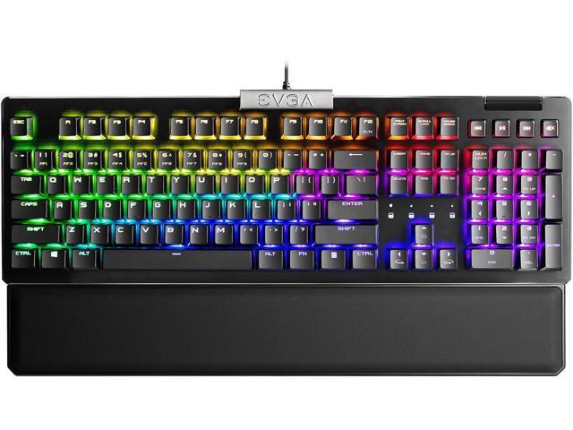 EVGA Z15 RGB Gaming Keyboard, RGB Backlit LED, Hotswappable Mechanical Kaihl Speed Bronze Switches (Clicky), 822-W1-15US-KR