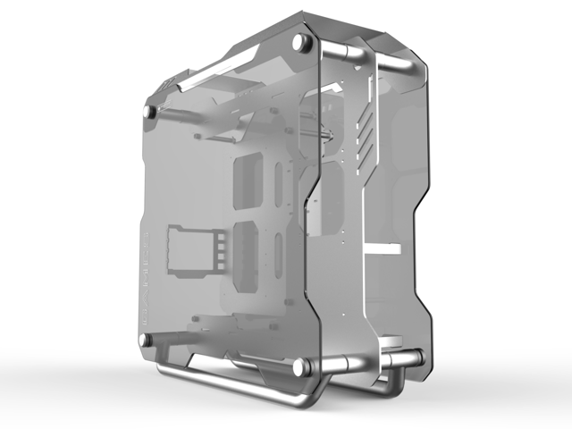 Zeaginal ZC-01 Blueberry Vanity Computer Case Support 360mm Radiator Support ATX Motherboard Tempered Glass -Silver