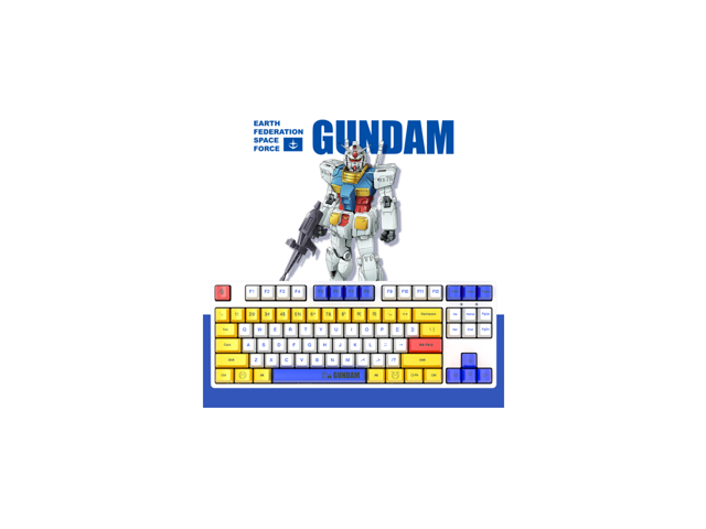 iKBC X GUNDAM RX-78-2 Limited Version Cherry MX Brown 2.4Ghz Wireless Mechanical Keyboard( Mouse Pad is Not Included)