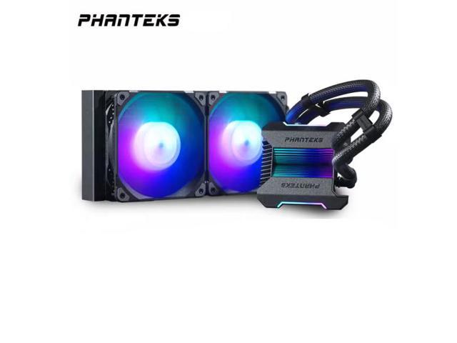 Phanteks GLACIER ONE 240 M25 A-RGB AIO Liquid CPU Cooler, Infinity Mirror Pump Cap Design, 2X Silent 120mm M25 PWM Fans,