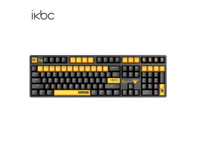 iKBC C210 GUNDAM BANSHEE Theme 108 Keys Full Size USB Wired Mechanical Keyboard, Cherry MX Red Switch, PBT Double Shot Keycap, N-Key Rollover ( No.