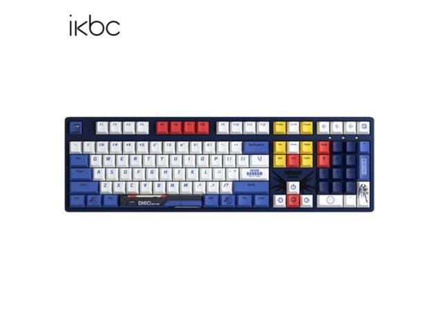 iKBC W210 GUNDAM FREEDOM Theme 108 Keys Full Size Wireless Mechanical Keyboard, Cherry MX Brown Switch, PBT Double Shot Keycap,6 Non-conflicting.