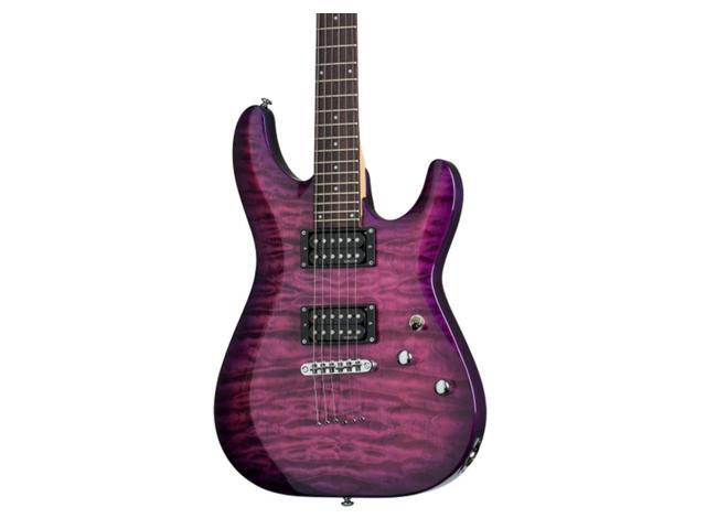 Schecter C-6 Plus 6-String Solid-Body Electric Guitar, Electric Magenta #445