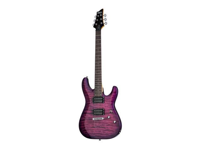 Schecter C-6 Plus 6-String Solid-Body Electric Guitar, Electric Magenta #445