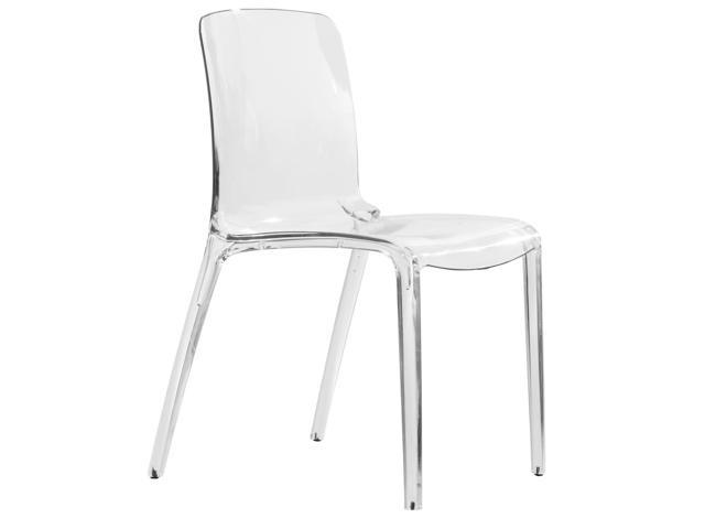 Photos - Chair LeisureMod Murray Modern Luite Dining Side  in Clear MC20CL 
