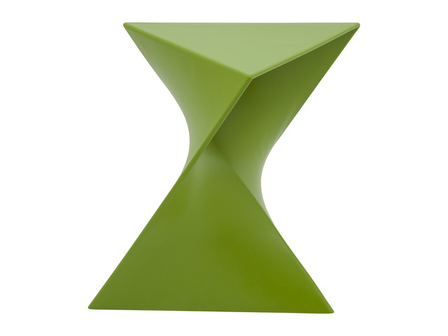 LeisureMod Randolph Modern Triangle Accent End Side Table in Green
