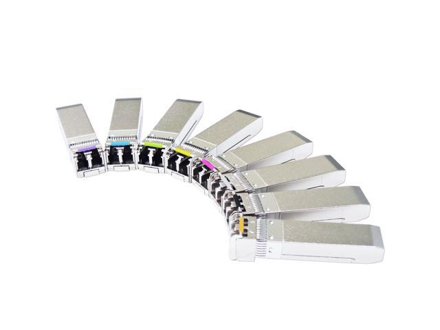 10G CWDM SFP+ Fiber Optic Transceiver, 1350nm-1450nm SMF, 20KM, Compatible SFP+ Module, 1pc (Commercial Temperature)