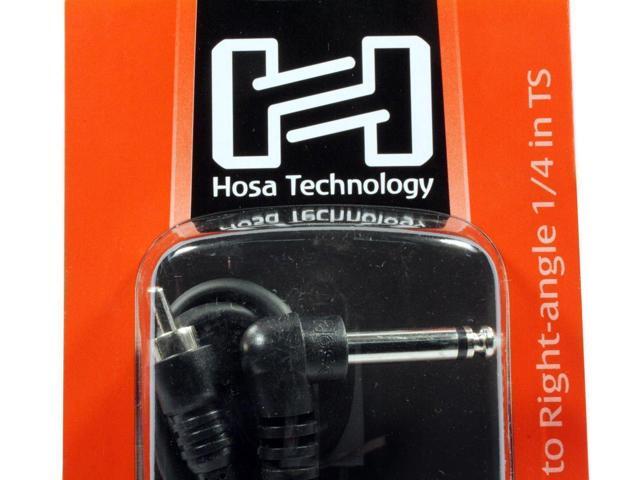 Hosa CPR-103R Unbalanced Interconnect, Right-Angle 1/4'' In TS to RCA, 3ft