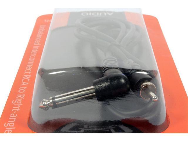 Hosa CPR-103R Unbalanced Interconnect, Right-Angle 1/4'' In TS to RCA, 3ft