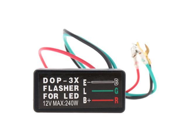 DC 12V Waterproof LED Turn Signal Light Flasher Blinker Relay Flash Strobe Controller Flasher Module for Auto Car Motorcycle ATV