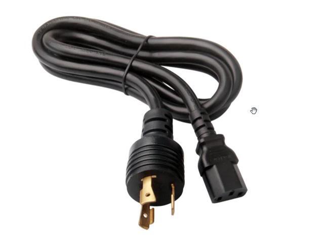 AYA 10Ft (10 Feet) 14AWG Heavy Duty 14/3 AWG Jacket Fully Molded NEMA L5-20P TO IEC-60320-C13 15A/125V Locking Power Cord