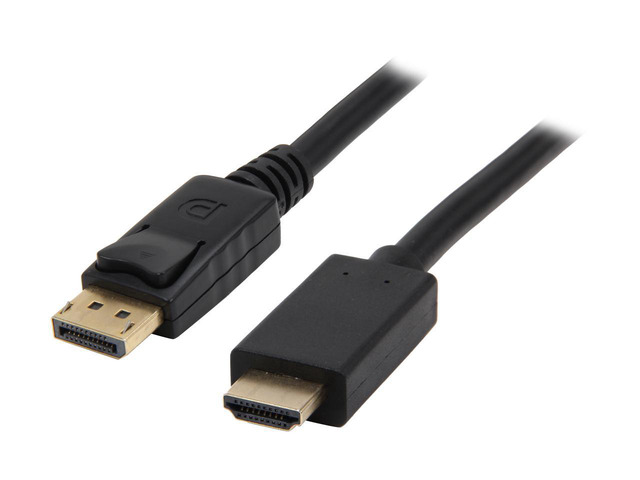 AYA 6Ft (6 Feet) Displayport Male to HDMI Male 28AWG with Audio Output Cable Adapter
