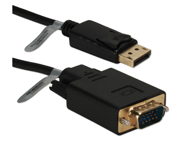AYA 3Ft (3 Feet) Displayport Male to VGA Male (15-Pin) 28AWG Cable w/Gold Plated Connectors 10DP-DPVGA-03