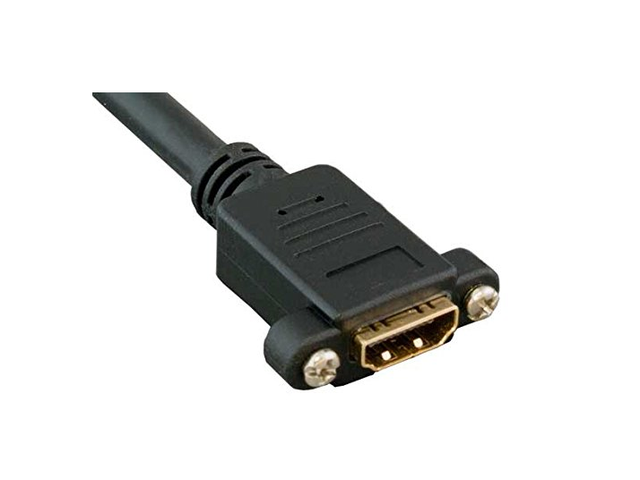 AYA 6Ft (6 Feet) 28AWG High Speed HDMI UltraHD 4K Extension Cable With Panel-Mountable Connector