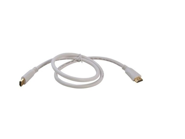 AYA 6Ft. (6 Feet) HDMI Male to Male High Speed with Ethernet, 3D, 4K Ready WHITE Cable