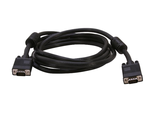 AYA 10Ft (10 Feet) SVGA Male/Male Monitor Cable Dual Ferrites 28AWG UL