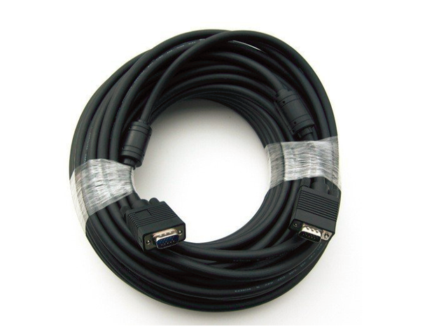 AYA 150Ft (150 Feet) SVGA Male/Male Monitor Cable Dual Ferrites 28AWG, UL