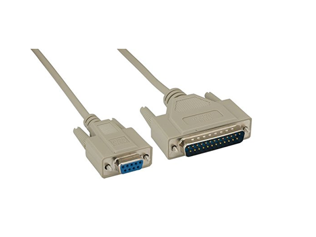 AYA 6Ft (6 Feet) DB9 (9-Pin) Female to DB25 (25-Pin) Male Serial Null Modem Cable 28AWG NM9F25M-06