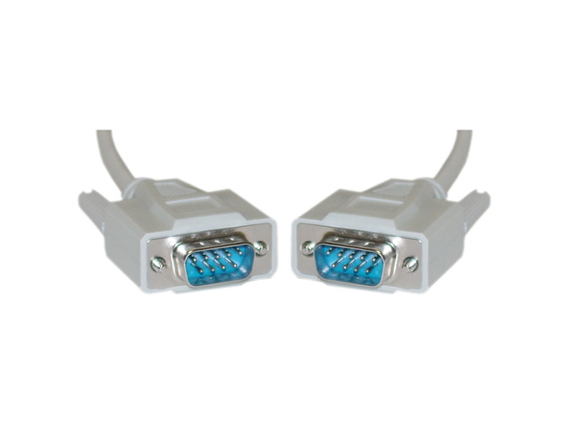 AYA 15Ft (15 Feet) DB9 Serial RS-232 Male to Male Straight-Thru Cable 28AWG, UL, RoHS