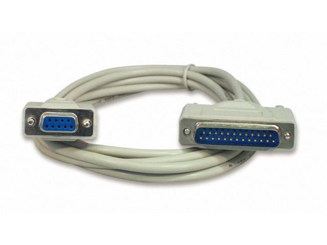 AYA 6Ft (6 Feet) DB9 Female to DB25 Male AT Serial Modem Cable 28AWG, UL, RoHS