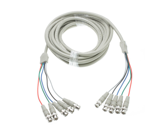 AYA 25Ft (25 Feet) 5-BNC to 5-BNC Male/Male RGBHV High Resolution Video Cable 28AWG, UL, RoHD