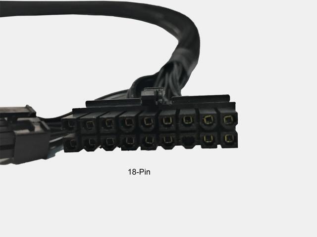 AYA 24' (24-INCH) ATX 24(20+4)-Pin to 18-Pin + 10-Pin Extension Modular PSU for Seasonic M12II Evo Series 520, 620, 650, 750, 850