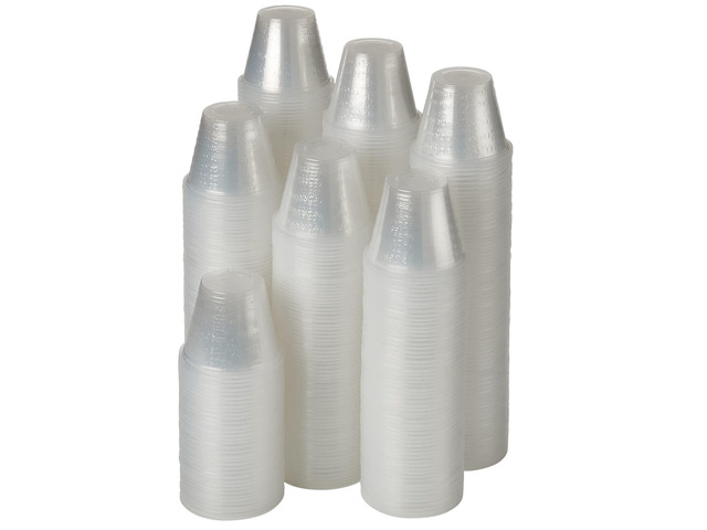 Clear Medicine Cups (1oz) - Pack of 500 - Plastic Disposable Graduated Medicine Cups with Measurements for Medication Arts & Crafts Mouthwash and More
