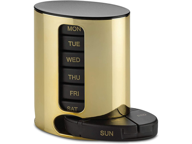 Weekly Pill Box - (4 Times a Day) - Daily Stackable Medication - Premium AM/PM W