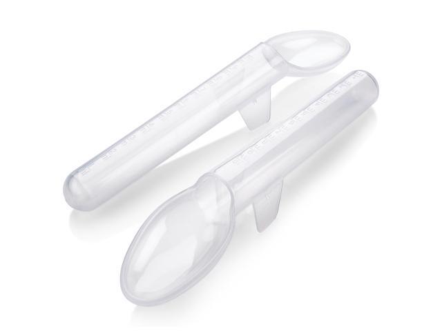 Calibrated Medicine Spoon for Kids, Baby & Toddler - (Pack of 2) - 2 Tsp/10 mL Capacity Plastic Oral Liquid Dose Medication Graduated Dispenser