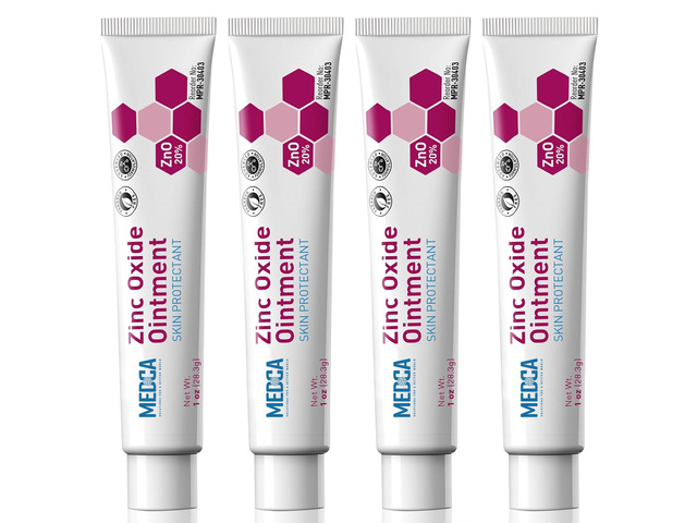 High-Potency 20% Zinc Oxide Ointment - (Pack of 4) Baby Diaper Rash Cream and Ge