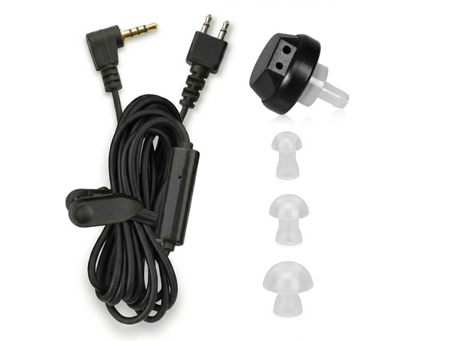 MEDca 2.5mm Hearing Aid Replacement Cord w/ 2-Pin Receiver & Earbud Set - Compat