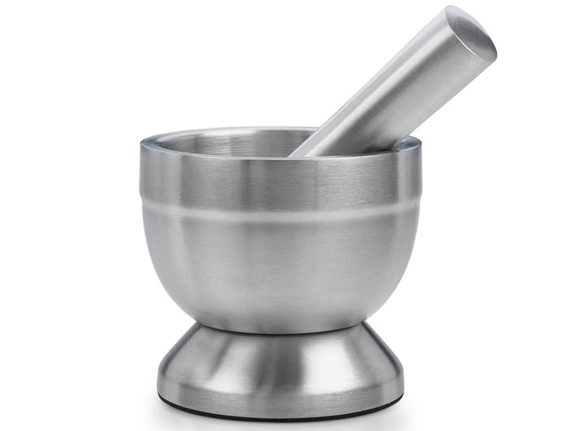 Pill Crusher - 304 Food Grade Stainless Steel Mortar and Pestle Medicine Grinder
