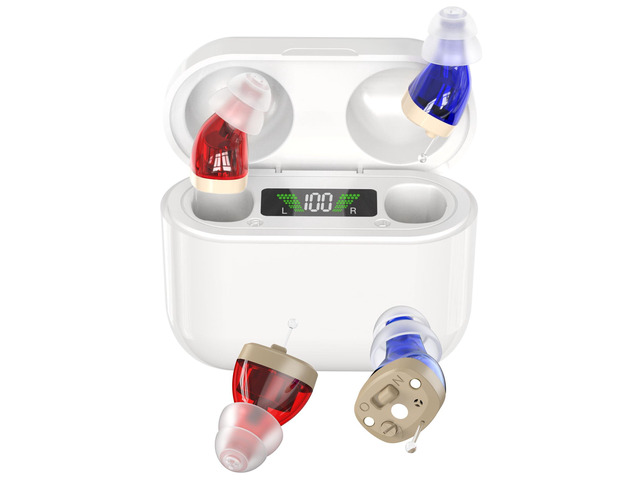 Rechargeable Hearing Aids for Seniors - Digital Personal Sound Amplifier Pair (C