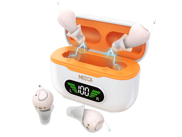 CIC Rechargeable Hearing Aids for Seniors & Adults w/Intelligent Noise Reduction