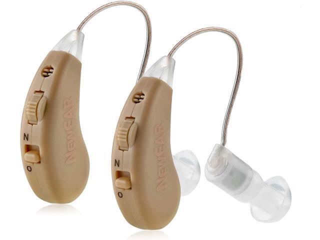 Premium BTE Hearing Amplifiers - Digital Ear Amplification Device Pair and Rechargeable Behind the Ear Hearing Amplifier Set with Sound...