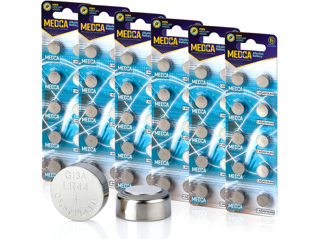 AG13 LR44 Hearing Amplifier Batteries 60 Pack, Replacement Button Cell Batteries