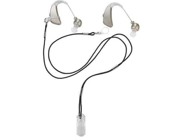 Hearing Aid Clip - Protective Holder with Anti Lost Lanyard Cord - Rope with Loops and Clip and Security Clip Ideal for Behind the Ear Hearing Aids...