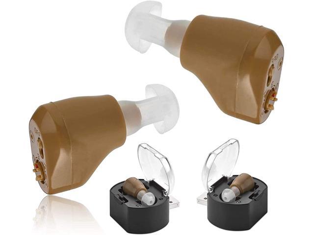 MEDca ITE Mini Ear Amplifier Rechargeable Microtron Set - So Small It's Barely Visible - (1 Pair)