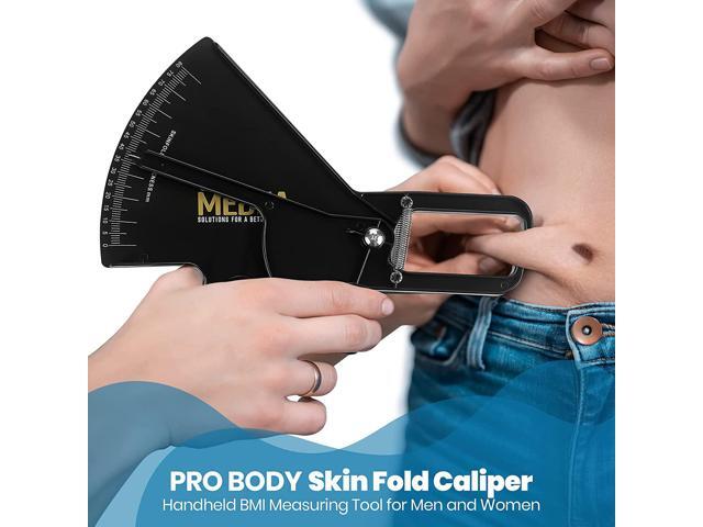 Pro Body Skin Caliper - Handheld BMI Measuring Tool - Accurate Skinfold Caliper Measures Fat for Men and Women, for Monitoring Fitness and Weight...