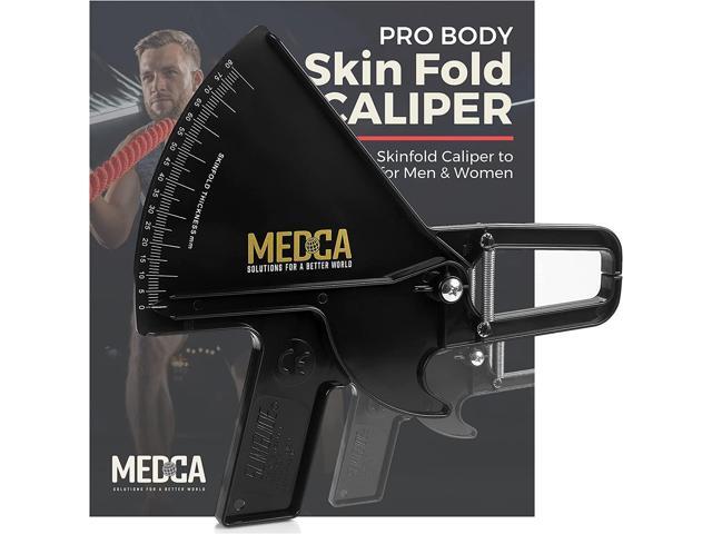 Pro Body Skin Caliper - Handheld BMI Measuring Tool - Accurate Skinfold Caliper Measures Fat for Men and Women, for Monitoring Fitness and Weight...