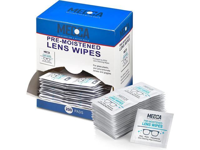 Premoistened Lens and Glass Cleaning Wipes - Portable Travel Cleaner for Glasses, Camera, Cell Phone, Smartphone, and Tablet - Disposable, Quick...
