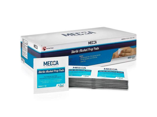 Alcohol Prep Pads - Box of 400, Saturated 70% Isopropyl Alcohol Wipes, Sterile Antiseptic Wipes Individually Wrapped Moistened Sanitizer Cleaning...