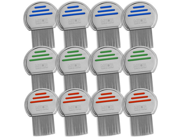 Lice Comb - (Pack of 12) Head Lice Treatment that's Individually Packaged Professional Stainless Steel Louse and Nit Combs Removes Eggs with...