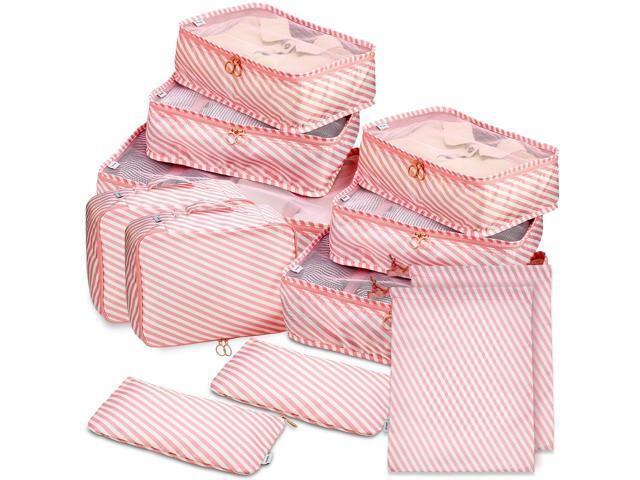 12 Set Packing Cubes - Travel Packing Organizers and Compression Packing Cube System for Luggage and Carry On Bags
