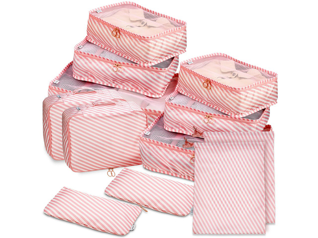 12 Set Packing Cubes - Travel Packing Organizers and Compression Packing Cube System for Luggage and Carry On Bags